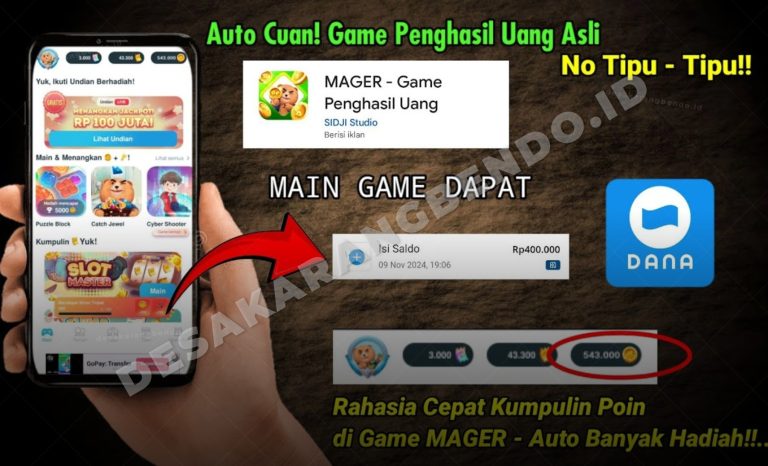 Cara Dapat Banyak Saldo DANA dari Game MAGER Tanpa Ribet di 2026