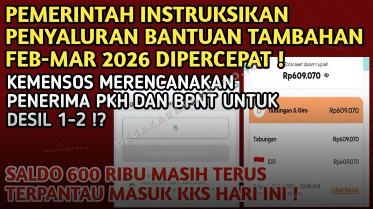 Bantuan Tambahan Beras dan Minyak Goreng Februari Maret 2026 Dipercepat, PKH BPNT Direncanakan untuk Desil 1-2