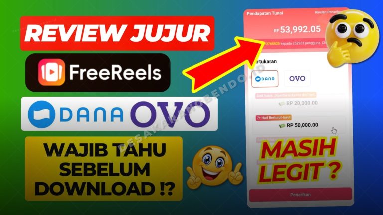 Cara Main FreeReels Penghasil Uang 105 Rb dan Withdraw ke Saldo DANA Gratis 2026