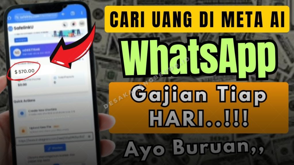 Cara Mendapatkan Uang dari Meta AI di WhatsApp 2026, Langsung Cair ke Rekening