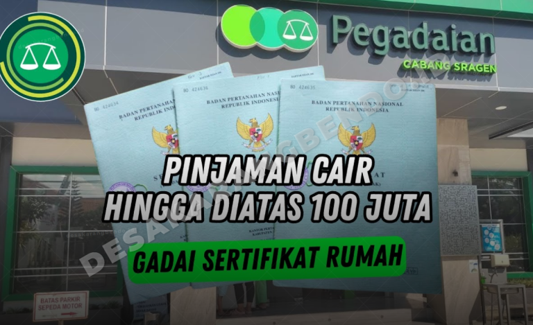 Update 2026! Tabel Angsuran Gadai Sertifikat Tanah di Pegadaian dari Rp1 Juta hingga Rp100 Juta